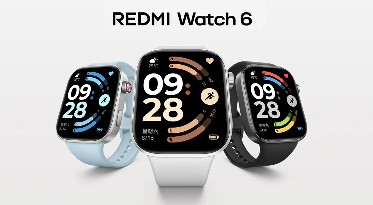 ساعت هوشمند ردمی واچ ۶ با طراحی باریک و باتری ۲۱ روزه