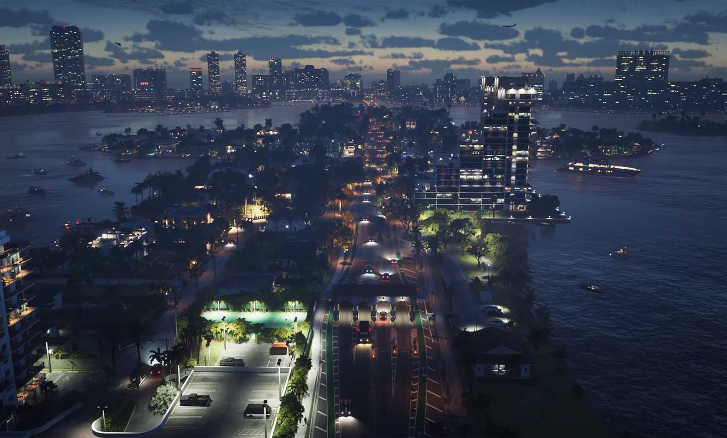 نقشه شهر لئونیدا در GTA 6 با الهام از فلوریدا و وایسسیتی